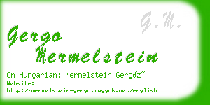 gergo mermelstein business card